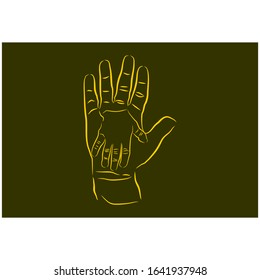 Illustration vector of the hands of small children with their parents
