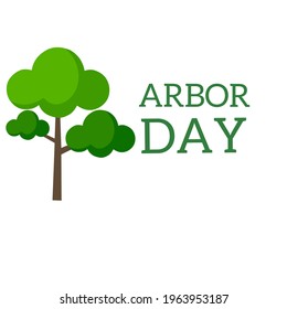 Illustration vector happy arbor day, card design.