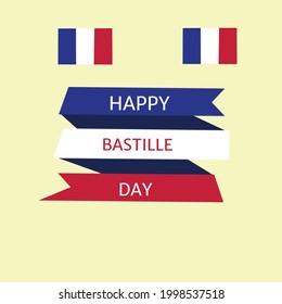 Illustration vector happy Bastille day