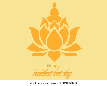 Illustration vector happy buddhist lent day