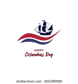 Illustration vector happy Columbus day