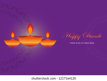 Illustration vector of Happy Diwali, festival of lights.