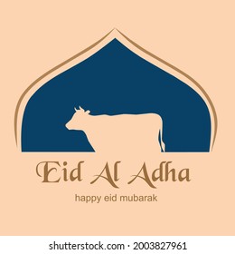 Vector de ilustración feliz Eid Al-Adha mubarak