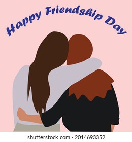 Illustration vector happy friendship day