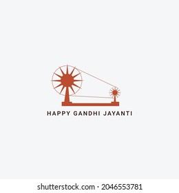 Illustration vector happy Gandhi Jayanti