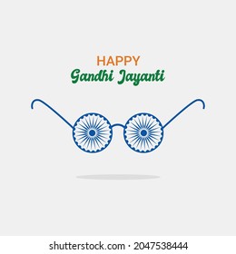 Illustration vector happy Gandhi Jayanti