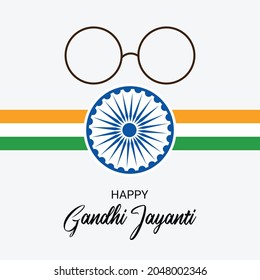Illustration vector happy Gandhi Jayanti