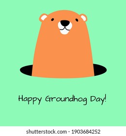 Illustration vector happy Groundhog day