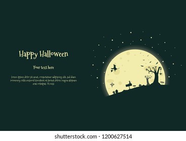 Illustration vector of Happy Halloween background can be used as wallpaper, invitation card, banner, greeting card, flyer, website backgrounds or advertising with space for text.