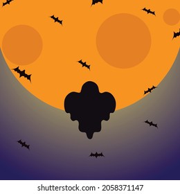 Illustration vector happy Halloween. Background design for greeting card.