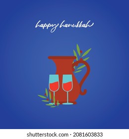 Illustration vector happy hanukkah festival of Ordination