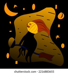 Illustration vector of happy Helloween 