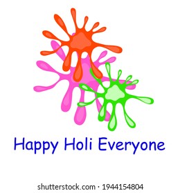 Illustration vector happy Holi, festival of color.