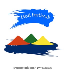 Illustration vector happy Holi, festival of color.