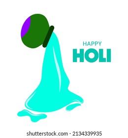 Illustration vector happy holi festival of colors 