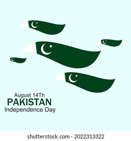Illustration vector happy independence day Pakistan