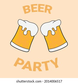 Illustration vector happy international beer day