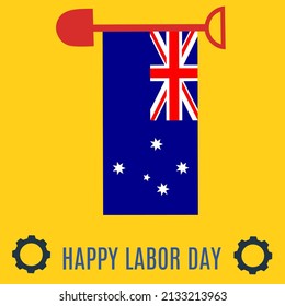 Illustration vector happy Labor day of Australia 
