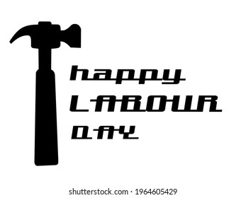 Illustration vector happy labour day, card design.