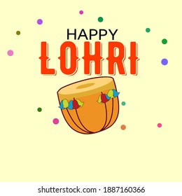Illustration vector happy lohri festival of punjabi