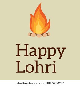 Illustration vector happy lohri festival