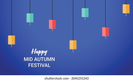 Vector de ilustración feliz a mediados del festival de otoño