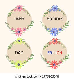 Illustration vector happy mother's day