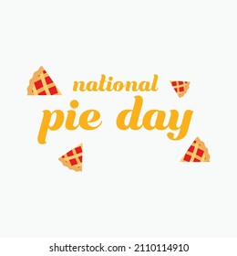 Illustration Vector Happy National Pie Day