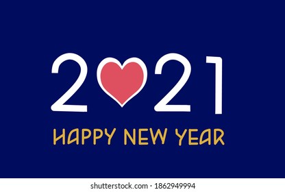 Ilustración vector feliz año nuevo 2021