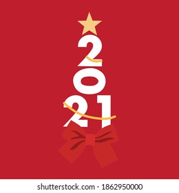 Illustration vector happy new year 2021