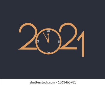 Illustration vector happy new year 2021