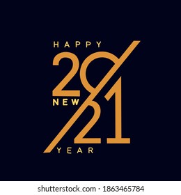 Illustration vector happy new year 2021