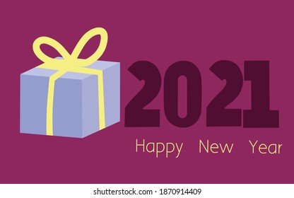 Illustration vector happy new year 2021