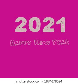 Illustration vector happy new year 2021 modern