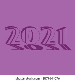 Illustration vector happy new year 2021 newest and modern