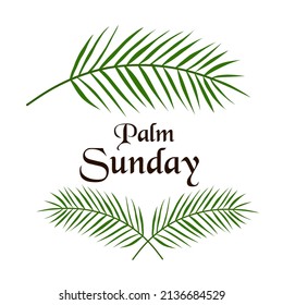 Illustration vector happy palm Sunday 