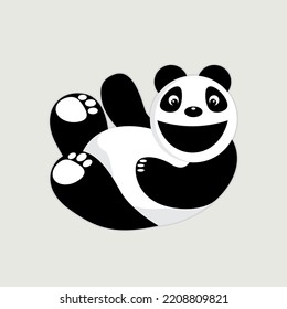 Illustration vector of happy panda