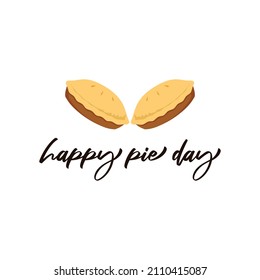 Illustration Vector Happy Pie Day