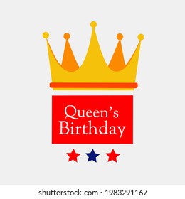 Illustration vector happy Queen's birthday