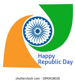 Illustration vector happy republic Day India 26th of january