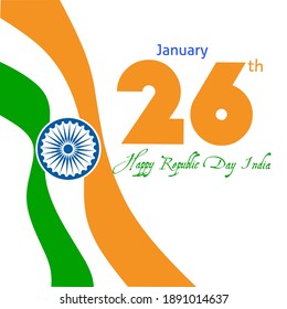 Illustration vector happy Republic day India 26th of january