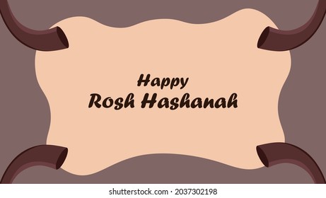 Illustration vector happy rosh hashanah, jewish new year.