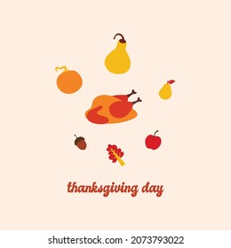 Illustration vector happy thanksgiving day