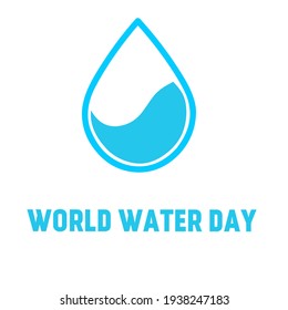 Illustration vector happy world water day, March 22nd.