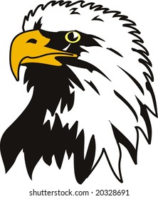 illustration of vector head eagle