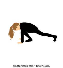 illustration, vector, healthy, lifestyle, child, relaxation, oriental, sports, children, kids, meditation, yoga, gymnastics, isolated, young, female, girl, health, icon, background, drawing, silhouett