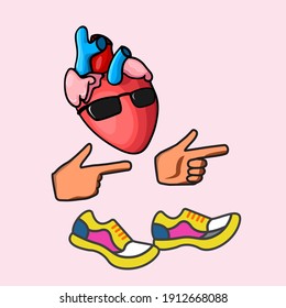 illustration Vector: Heart asking whassup