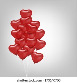 Illustration vector of heart balloon.