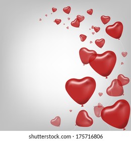 Illustration vector of heart balloon.