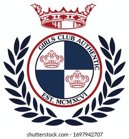 illustration vector heraldry patch design